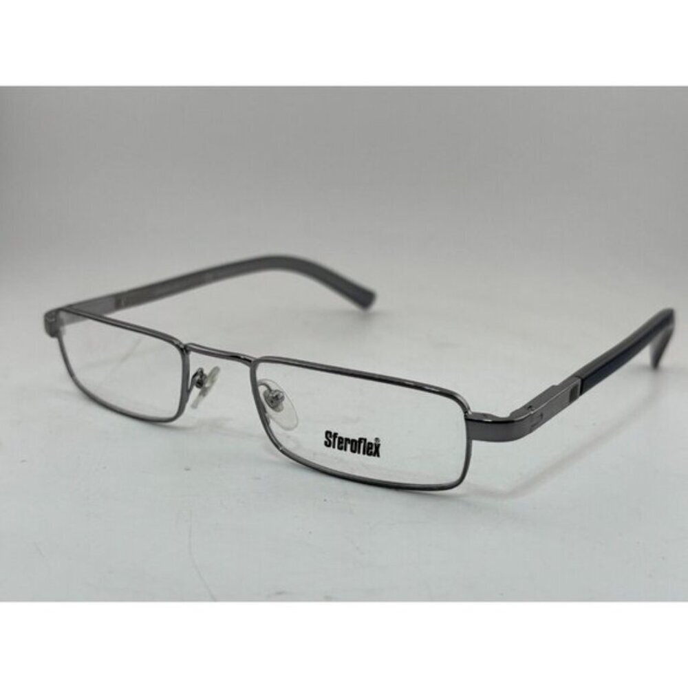 SFEROFLEX - 2202 268 53-21-145 Silver Rectangle Eyeglass Frames